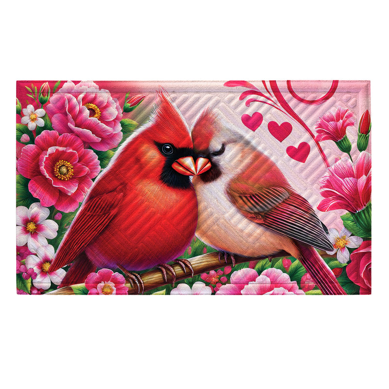 Cardinal Lovers Embossed Mat