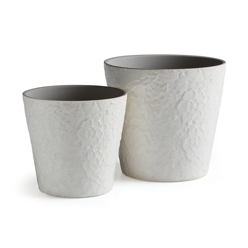 Napa Home Garden, POSY POTS ,SET OF 2 WHITE,en137wh