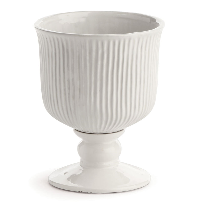 SINCLAIR 8.5" FOOTED URN WHT