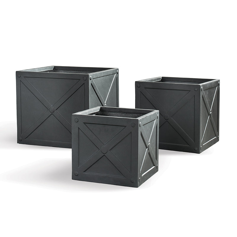 NAPA Home & Garden, FIBRECLAY X BOX CUBES, SET OF 3,FC510DG