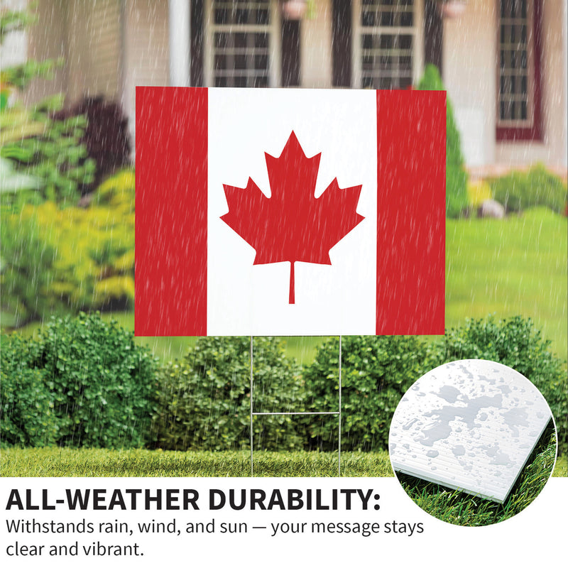 Canada Strong True North Yard Sign, Flag, 24"x18"