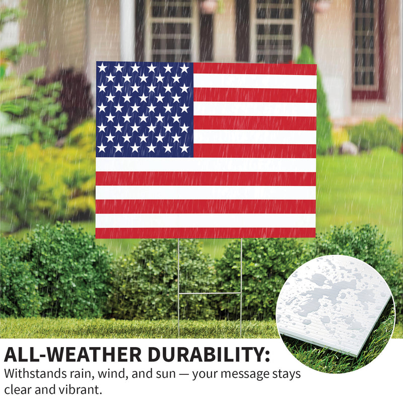American Classic Stars & Stripes Yard Sign, Flag, 24"x18"