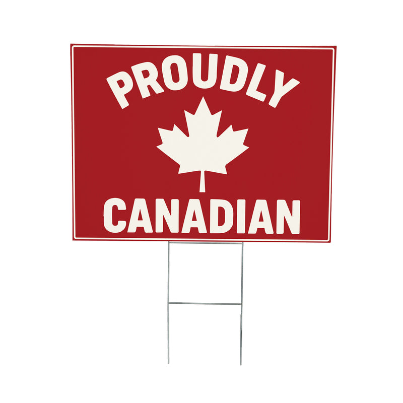 Canada Strong Vintage Yard Sign, "Proudly Canadian", 24"x18"