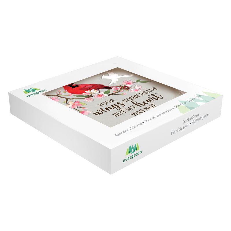 Memorial Garden Stone, Cut Out Square Cardinal