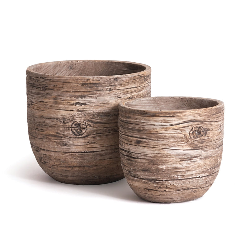 Napa Home Garden, WILDER FAUX BOIS POTS ,SET OF 2,gn400