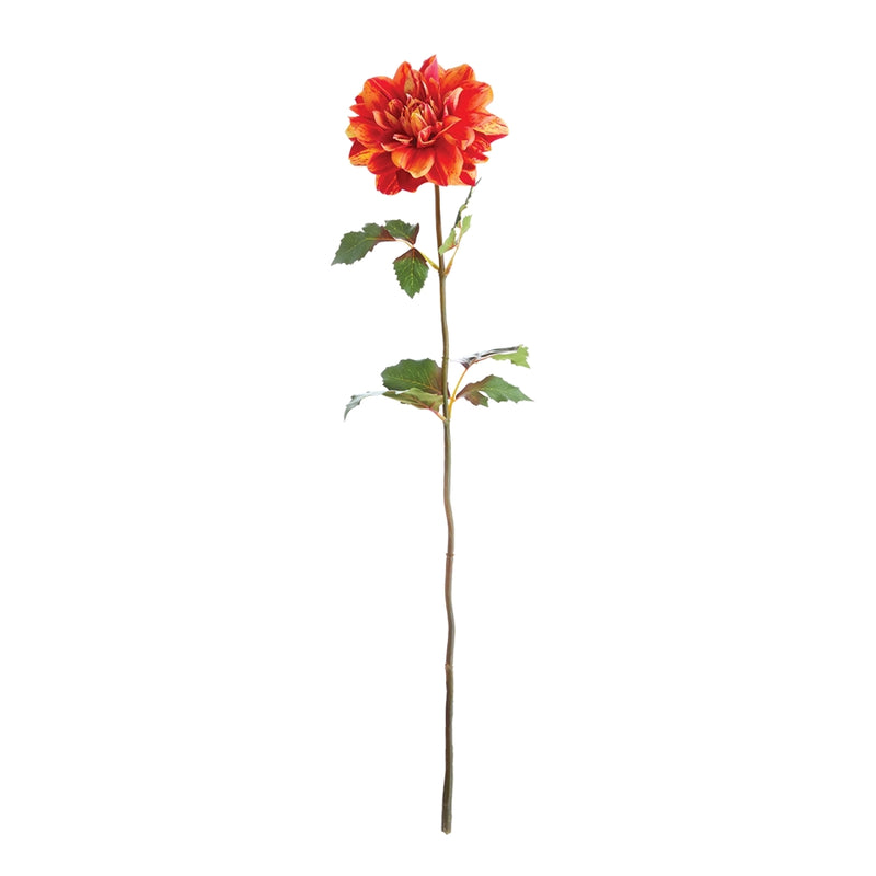 Napa Floral Collection-Dahlia Stem 26 inches Orange and Red