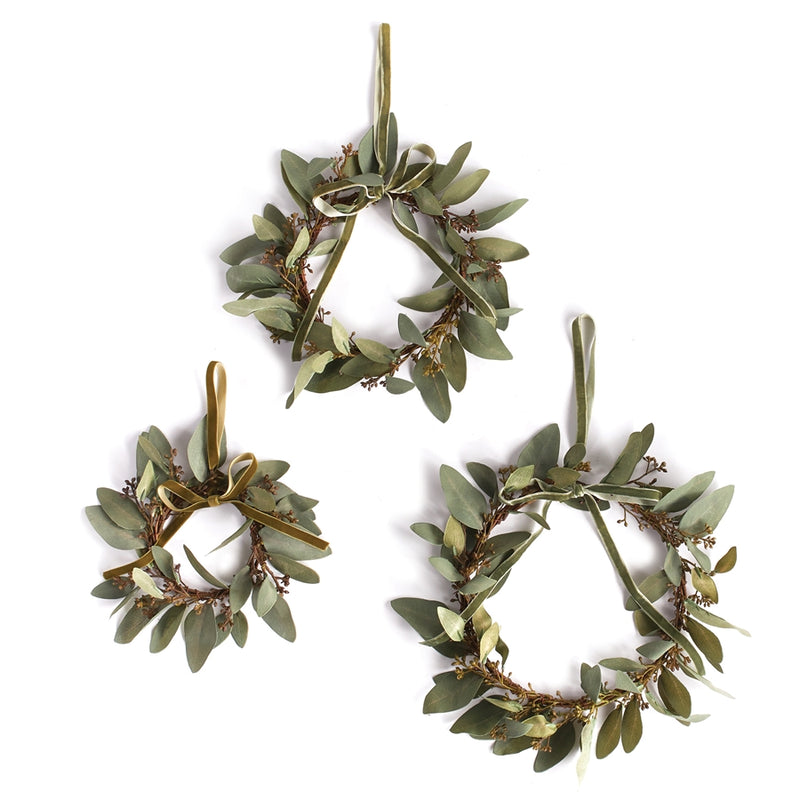 Napa Home Garden, EUCALYPTUS WREATHS ,SET OF 3,gp404