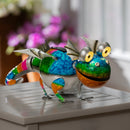 Metal Gradient Solar Dragon Garden Statue, 9.5"H