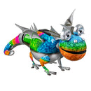 Metal Gradient Solar Dragon Garden Statue, 9.5"H