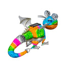 Metal Gradient Solar Dragon Garden Statue, 9.5"H