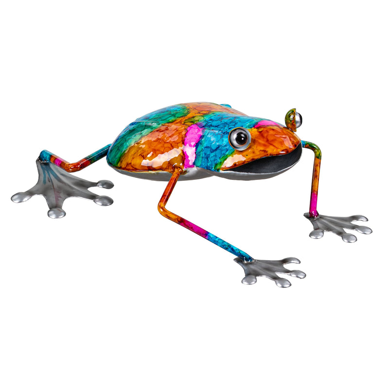 Metal Gradient Frog Garden Statue, 5"H