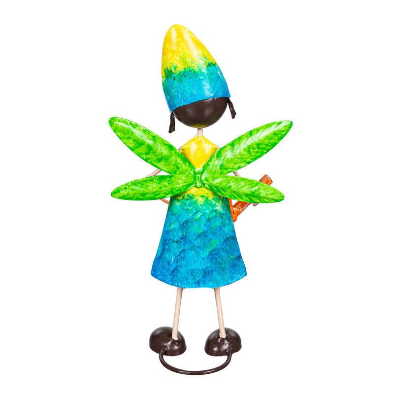 Metal Colorful Garden Fairy Statue, 2 Asst., 9.5"H