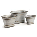 Napa Home Garden, PARIS OBLONG BUCKETS ANTQ GAL ,SET OF 3,h410ag