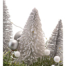 Evergreen Home Accents,Lighted Holiday Centerpiece with Bottle Brush Trees,35.43x9.45x10.24 Inches