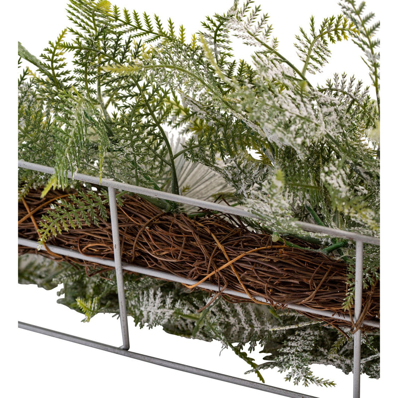 Evergreen Home Accents,Lighted Holiday Centerpiece with Bottle Brush Trees,35.43x9.45x10.24 Inches