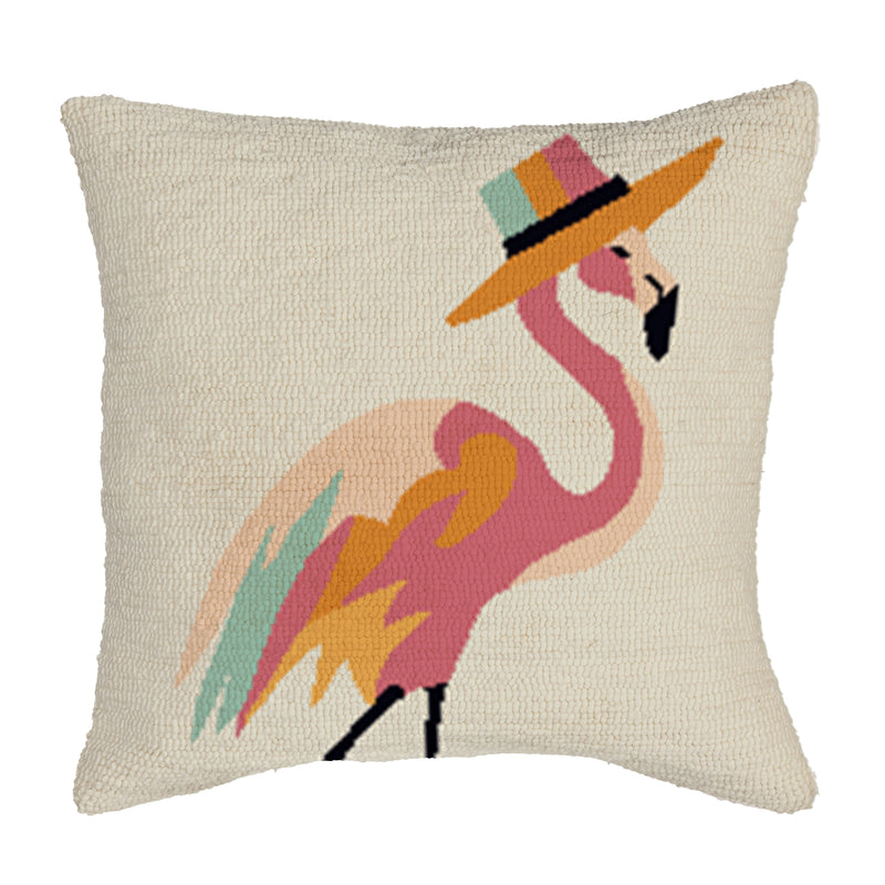 Palm Beach Indoor/Outdoor Hooked Pillow 18"x18"