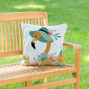 Palm Beach Flamingo Indoor/Outdoor Hooked Pillow 18"x18"
