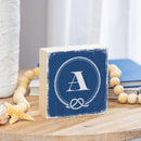 Coastal Wooden Plock Monogram Nautical 6" A A