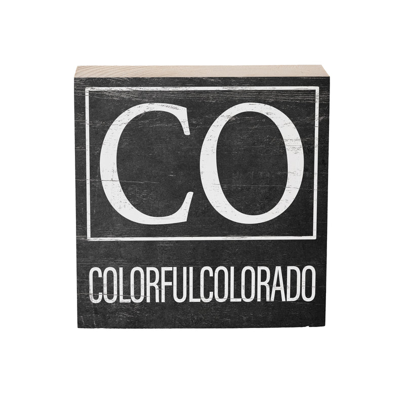 State Wooden Plock Colorado 6x6"