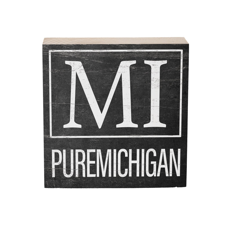 State Wooden Plock Michigan 6x6"
