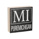 State Wooden Plock Michigan 6x6"
