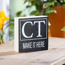 State Wooden Plock Connecticut 6x6"