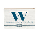 Coastal Wooden Plock Monogram Captain 12x8" W W