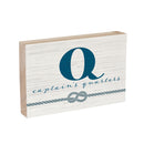 Coastal Wooden Plock Monogram Captain 12x8" Q Q