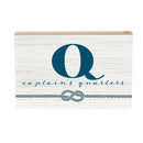 Coastal Wooden Plock Monogram Captain 12x8" Q Q