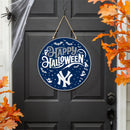 New York Yankees Halloween Round Door Décor with Hanging Rope, 18x18
