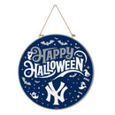 New York Yankees Halloween Round Door Décor with Hanging Rope, 18x18