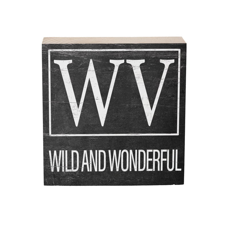 State Wooden Plock West Virginia 6x6"