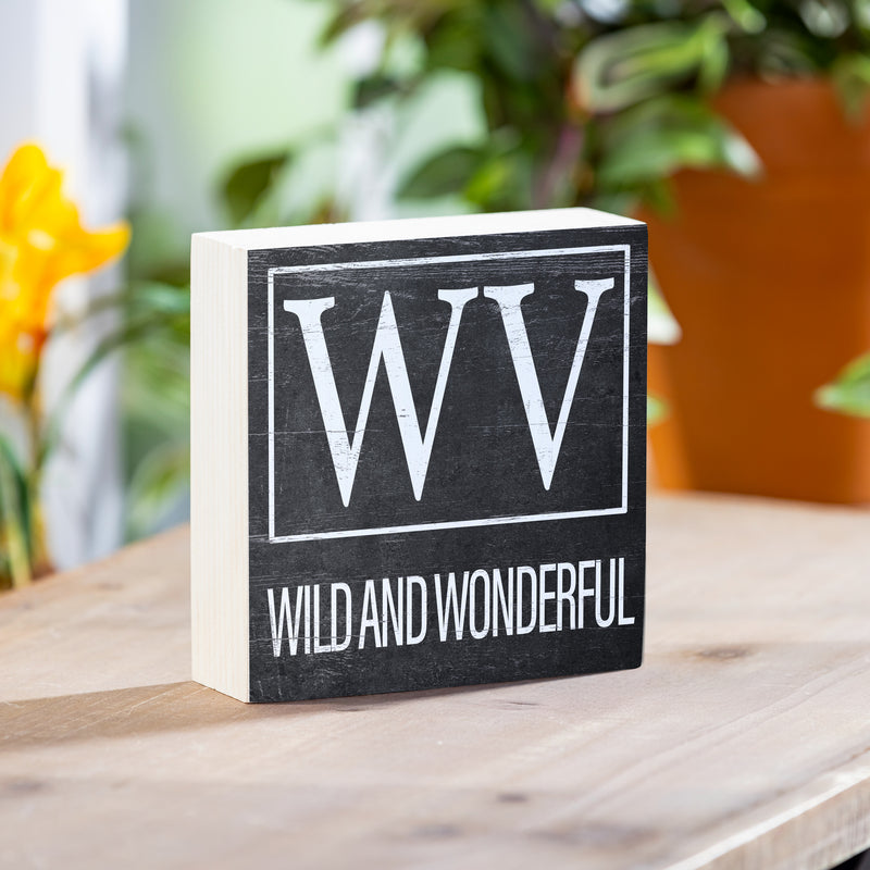 State Wooden Plock West Virginia 6x6"