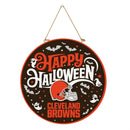 Cleveland Browns Halloween Round Door Décor with Hanging Rope, 18x18