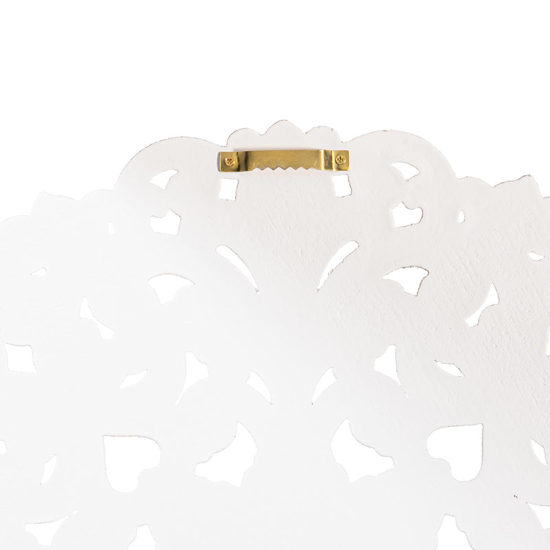 Blue Coastal Indoor Wall Decor, Wood, White Patterned Round Wall Art, Asst of 2