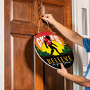 Kansas City Chiefs Bigfoot Round Door Décor with Hanging Rope, 18x18