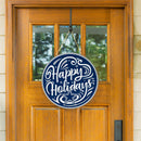 Dallas Cowboys Holiday Round Door Décor with Hanging Rope, 18x18