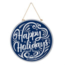 Dallas Cowboys Holiday Round Door Décor with Hanging Rope, 18x18
