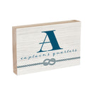 Coastal Wooden Plock Monogram Captain 12x8" A A