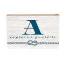 Coastal Wooden Plock Monogram Captain 12x8" A A