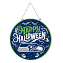 Seattle Seahawks Halloween Round Door Décor with Hanging Rope, 18x18