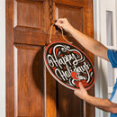 Cleveland Browns Holiday Round Door Décor with Hanging Rope, 18x18