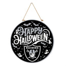 Las Vegas Raiders Halloween Round Door Décor with Hanging Rope, 18x18