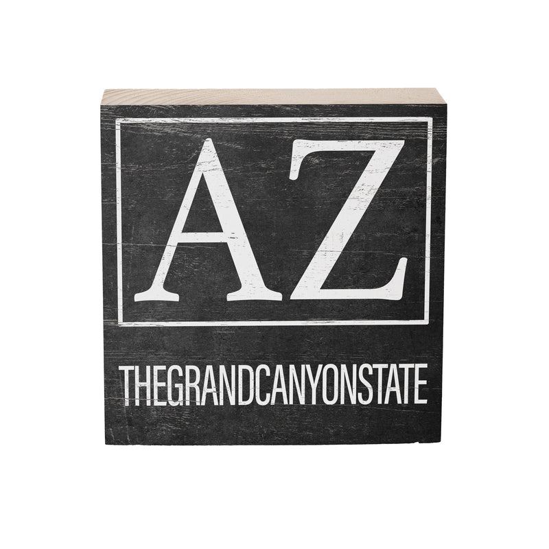 State Wooden Plock Arizona 6x6"