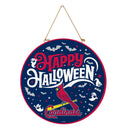 St Louis Cardinals Halloween Round Door Décor with Hanging Rope, 18x18
