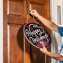 San Francisco 49ers Holiday Round Door Décor with Hanging Rope, 18x18