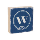 Coastal Wooden Plock Monogram Nautical 6" W W