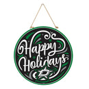 Dallas Stars Holiday Round Door Décor with Hanging Rope, 18x18
