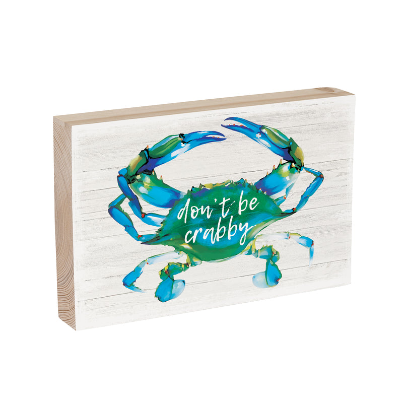 Coastal Wooden Plock Crabby 12x8"