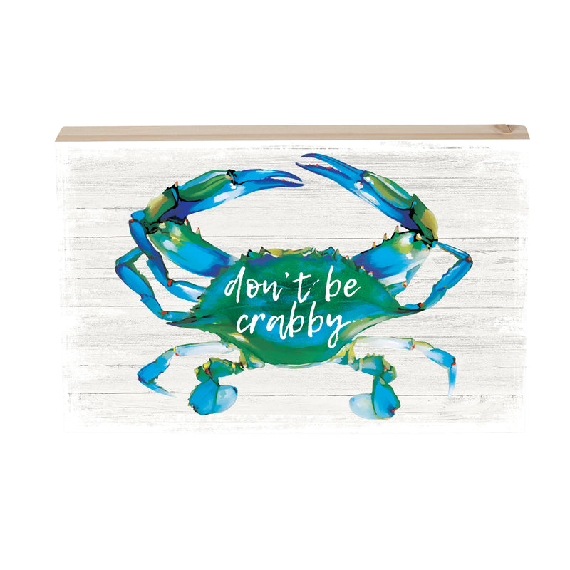 Coastal Wooden Plock Crabby 12x8"